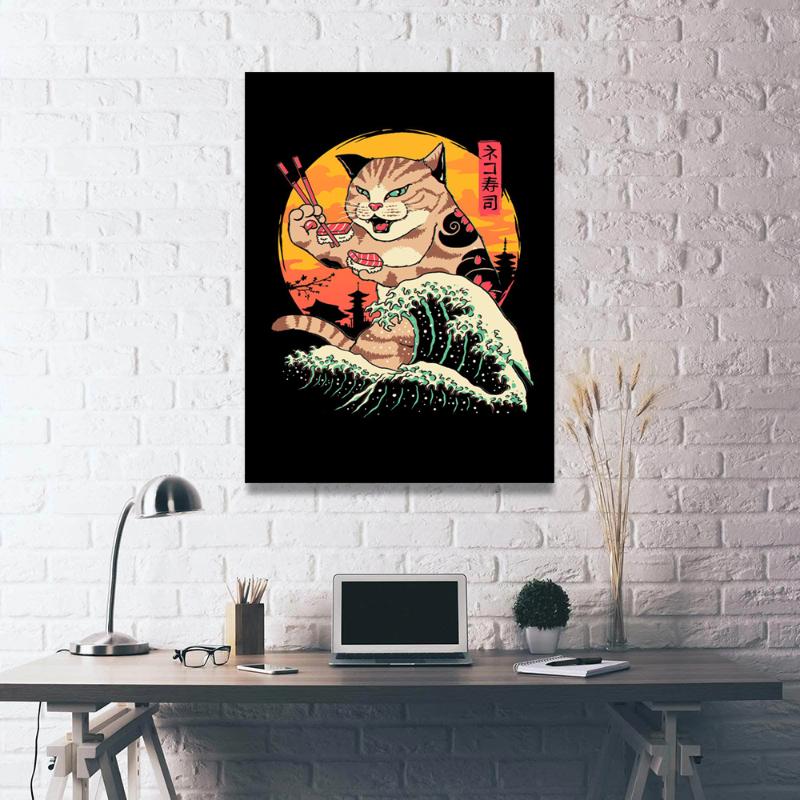 Modular Canvas HD Prints Cartoon Pictures Wall Art Cat Eating Sushi Paintings Home Decor Posters For Living Room No Framework
Modular Canvas HD Prints Cartoon Pictures Wall Art Cat Eating Sushi Paintings Home Decor Posters For Living Room No Framework