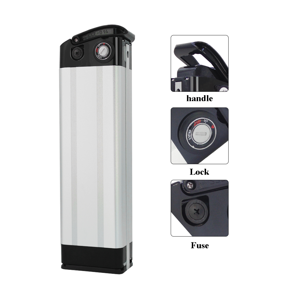 EU US tax included 48V 20Ah 500W 750W silver fish ebike batteries with 54.6V 3A charger
EU US tax included 48V 20Ah 500W 750W silver fish ebike batteries with 54.6V 3A charger
