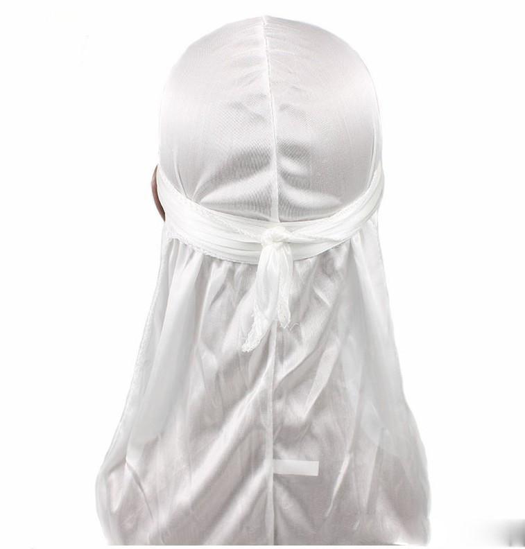 Fashion Men Satin Durags Bandanna Turban Wigs Pirate Hat Men Silky Durag Headwear Headband