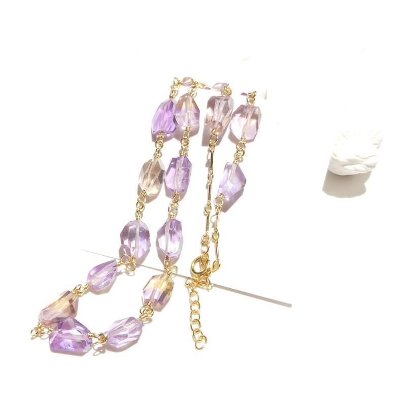 Lii Ji Natural Light Color Ametrine Irregular Shape Beads American 14K Gold Filled Handmade Necklace 40.5cm-45.5cm
Lii Ji Natural Light Color Ametrine Irregular Shape Beads American 14K Gold Filled Handmade Necklace 40.5cm-45.5cm