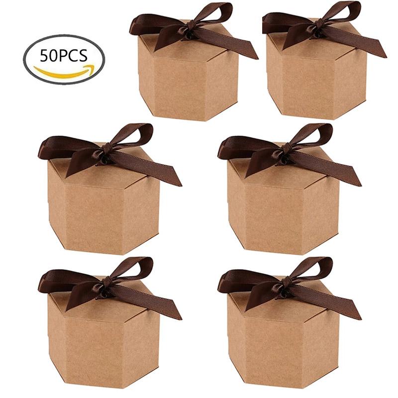 20/50pcs kraft Paper Gift Box Candy Boxes With Ribbon For Cake Snack Jewelry Packing Box Wedding Decoration Event Party Supplies
20/50pcs kraft Paper Gift Box Candy Boxes With Ribbon For Cake Snack Jewelry Packing Box Wedding Decoration Event Party Supplies