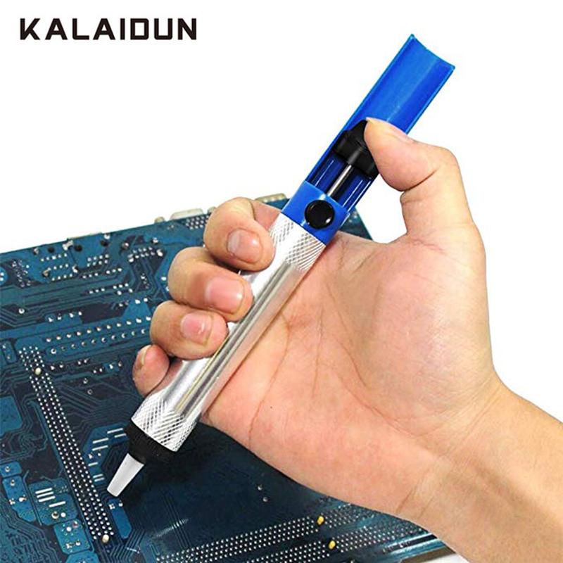 KALAIDUN Aluminum Metal Desoldering Pump Suction Tin Gun Removal Vacuum DesolderSoldering Sucker Pen Hand Welding Tools
KALAIDUN Aluminum Metal Desoldering Pump Suction Tin Gun Removal Vacuum DesolderSoldering Sucker Pen Hand Welding Tools