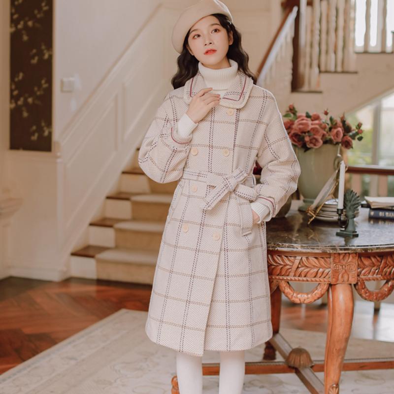 Mori Girl Winter Thick Long Overcoat Brit Graphics Double-Breasted Vintage Wool Blend Simple Lace Up Autumn Outwears Elegant, Beige
Mori Girl Winter Thick Long Overcoat Brit Graphics Double-Breasted Vintage Wool Blend Simple Lace Up Autumn Outwears Elegant, Beige