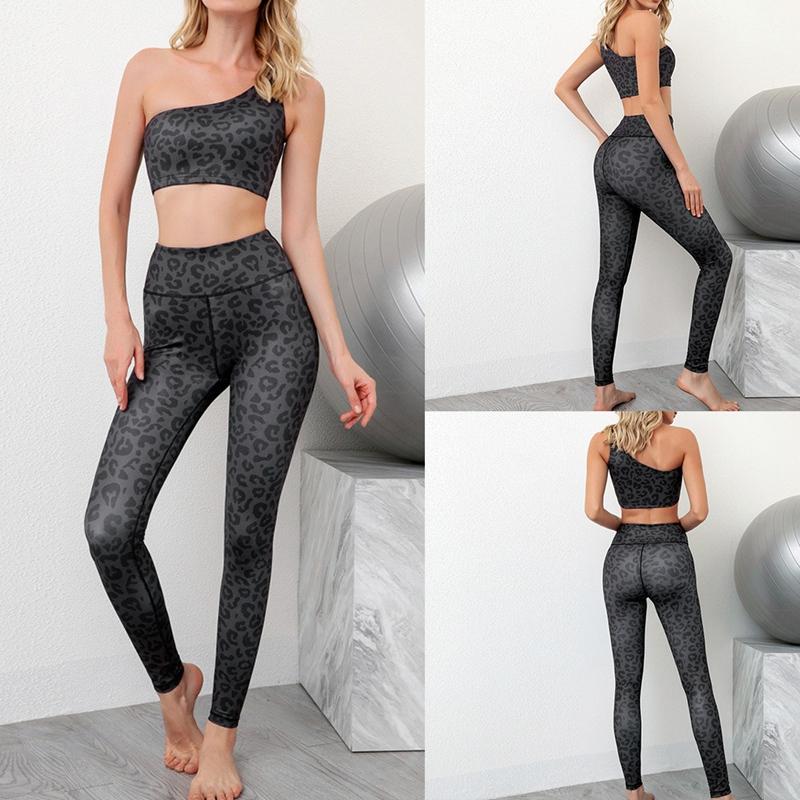 Women' Sports Suits Yoga Sports Bra Single Shoulder and High Waist Leggings Set Women Leopard Print 2 Pieces, As shown
Women' Sports Suits Yoga Sports Bra Single Shoulder and High Waist Leggings Set Women Leopard Print 2 Pieces, As shown