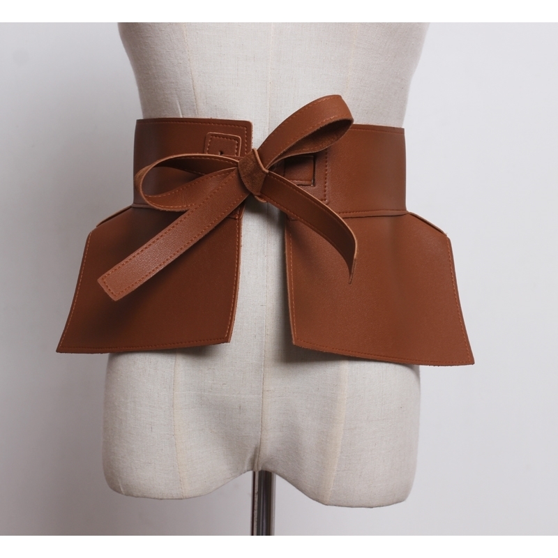 Women sexy corset black peplum belt PU leather influencer chic ruffles belts bow tie brown belts waistband red green belts LJ200921, Black;brown
Women sexy corset black peplum belt PU leather influencer chic ruffles belts bow tie brown belts waistband red green belts LJ200921, Black;brown