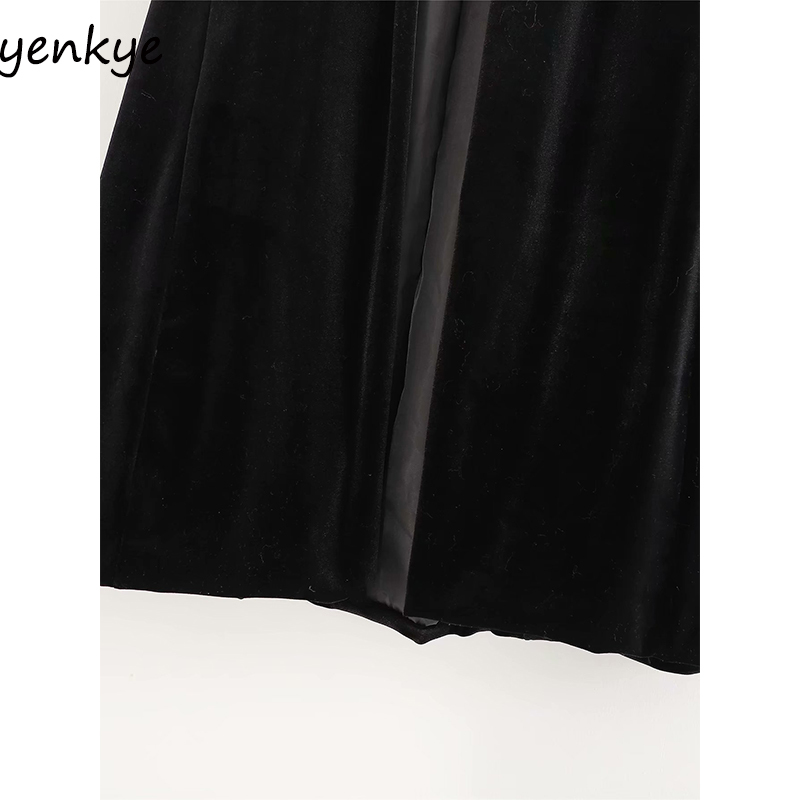 Fashion Women Vintage Black Velvet Cape Coat Front Tie High Neck Short Sleeve Plus Size Winter Outerwear XDWM2739 201210