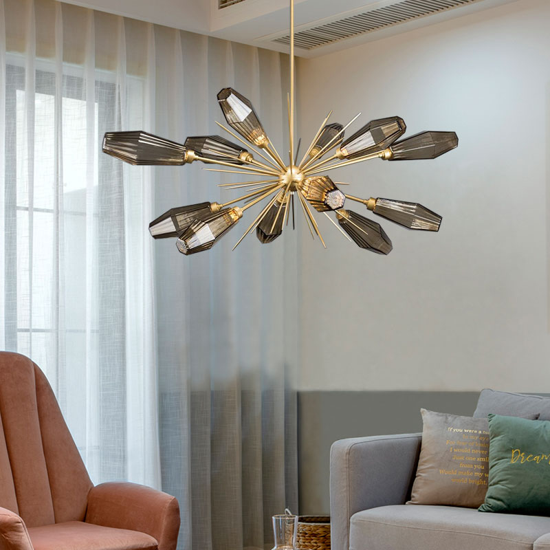 Post-modern creative glass living room art chandelier American minimalist bedroom study decorative chandelier
Post-modern creative glass living room art chandelier American minimalist bedroom study decorative chandelier