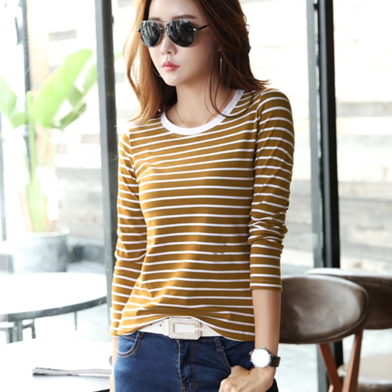 Women's T-Shirt Striped T Shirt Women Long Sleeve Womens Tops 2022 Spring Autumn Tee Korean Style Cotton Plus Size Tshirt, White
Women's T-Shirt Striped T Shirt Women Long Sleeve Womens Tops 2022 Spring Autumn Tee Korean Style Cotton Plus Size Tshirt, White