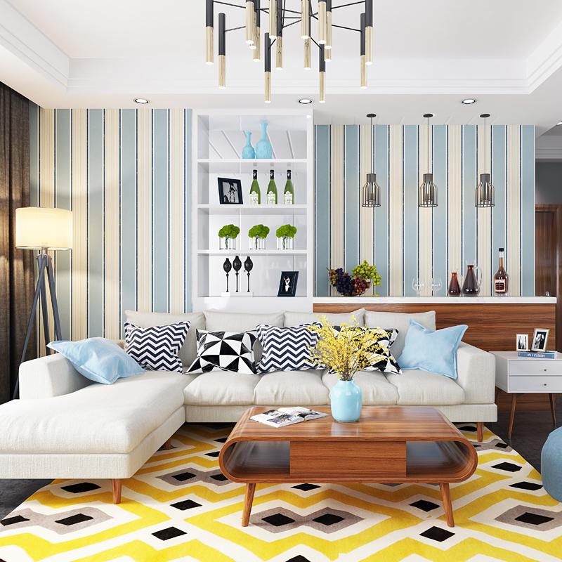 Modern Blue Vertical Stripe Wall Paper Mediterranean Children's Bedroom Studio Living Room TV Wall Non-woven Wallpaper, As pic
Modern Blue Vertical Stripe Wall Paper Mediterranean Children's Bedroom Studio Living Room TV Wall Non-woven Wallpaper, As pic