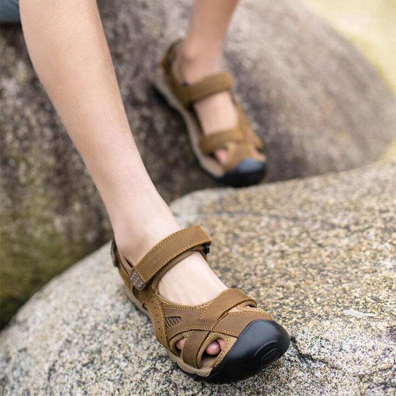 New Summer Men's cow leather sandals Outdoor Water Shoes Men Roman Beach Sandals Bohemia Men Footwear Zapatos Mujer Sneakers1, Brown
New Summer Men's cow leather sandals Outdoor Water Shoes Men Roman Beach Sandals Bohemia Men Footwear Zapatos Mujer Sneakers1, Brown