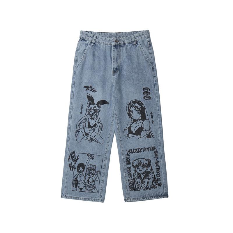 UNCLEDONJM Cartoon Printed Jeans Men' Fashion Brand Street Casual Fashion graffiti loose blue jeans
UNCLEDONJM Cartoon Printed Jeans Men' Fashion Brand Street Casual Fashion graffiti loose blue jeans