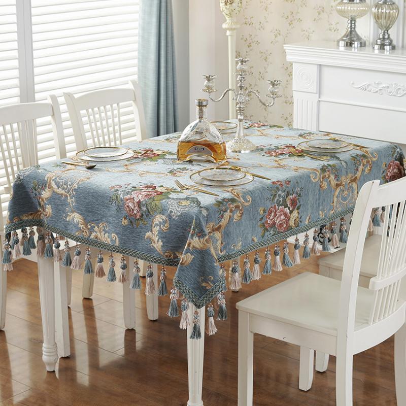 Europe Elegant Floral Table Cloth Tassel Table Runner Mat Modern Thickened Tablecloths Rectangular Jacquard Cover, Blue
Europe Elegant Floral Table Cloth Tassel Table Runner Mat Modern Thickened Tablecloths Rectangular Jacquard Cover, Blue
