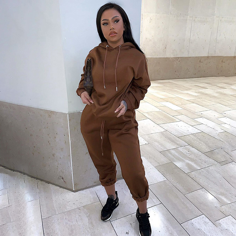 hirigin Winter Fashion Outfits for Women Tracksuit Hoodies Sweatshirt and Sweatpants Casual Sports 2 Piece Set 201104