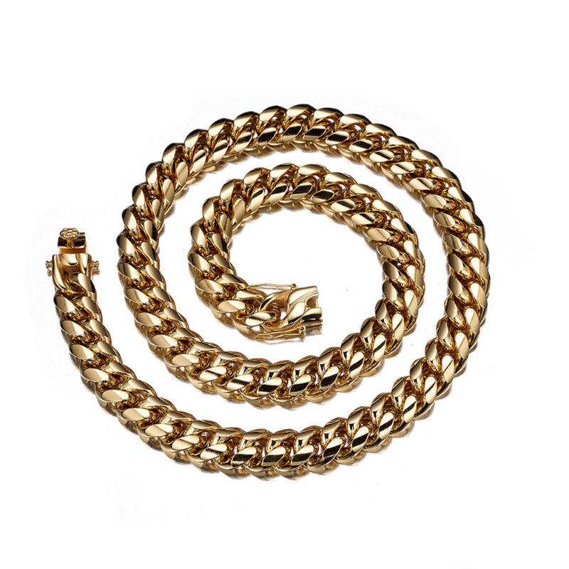 Hip Hop Fashion Mens Necklace Gold Casual Thick Stainless Steel Cuban Chain Rock Luxury Ladies Fashion Necklace Jewelry Gift
Hip Hop Fashion Mens Necklace Gold Casual Thick Stainless Steel Cuban Chain Rock Luxury Ladies Fashion Necklace Jewelry Gift