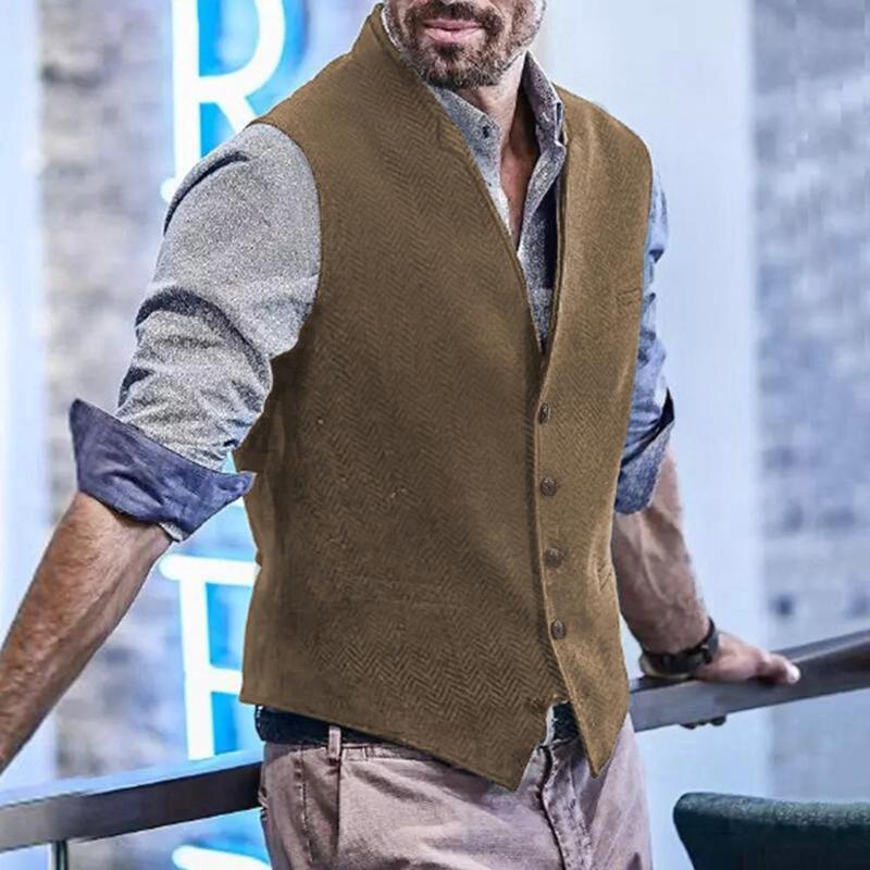Tweed Formal Vest Mens Waistcoat Suit V Neck Double collar Wool Herringbone Casual Business Groomman Green/Black/Brown
Tweed Formal Vest Mens Waistcoat Suit V Neck Double collar Wool Herringbone Casual Business Groomman Green/Black/Brown