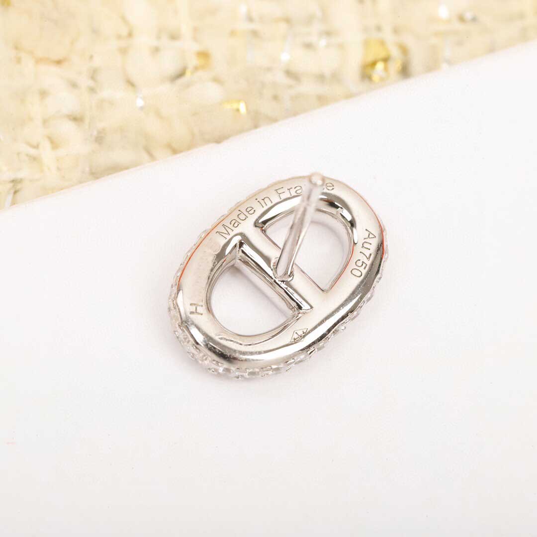S925 silver charm small size oval shape stud earring with sparkly diamond in two colors plated for women wedding jewelry gift have stamp PS7383