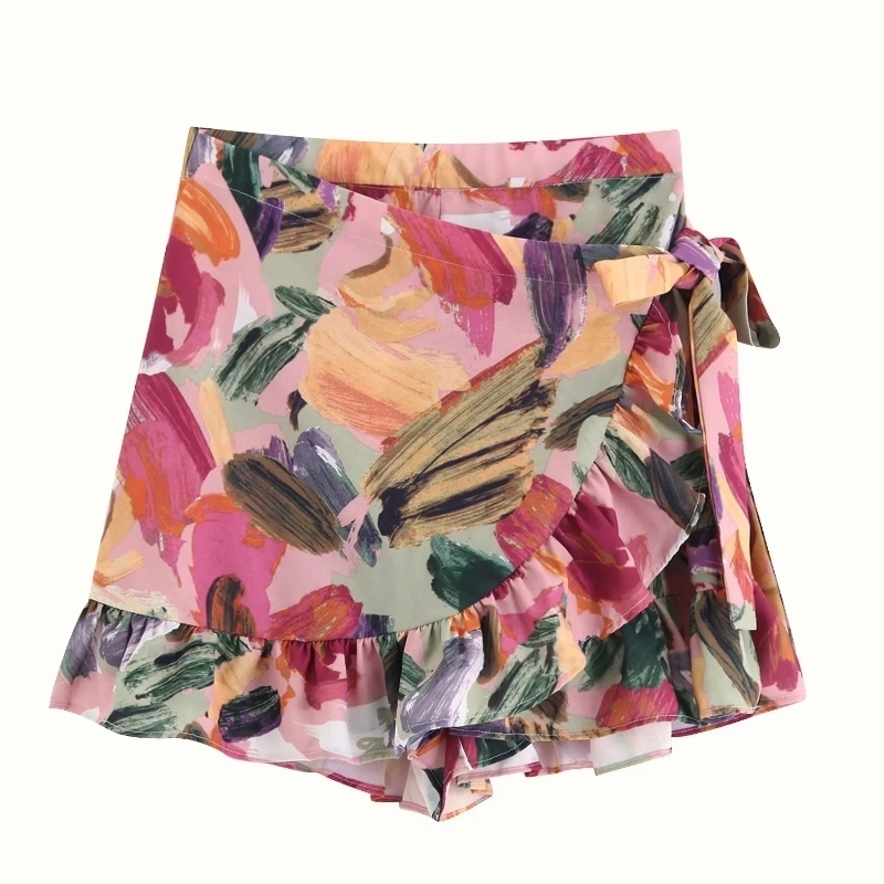 Women sweet tropical flower leaves print pleated ruffles mini skirt faldas mujer ladies elastic waist lace up skirts QUN403 Y200326, As pic qun403bb
Women sweet tropical flower leaves print pleated ruffles mini skirt faldas mujer ladies elastic waist lace up skirts QUN403 Y200326, As pic qun403bb