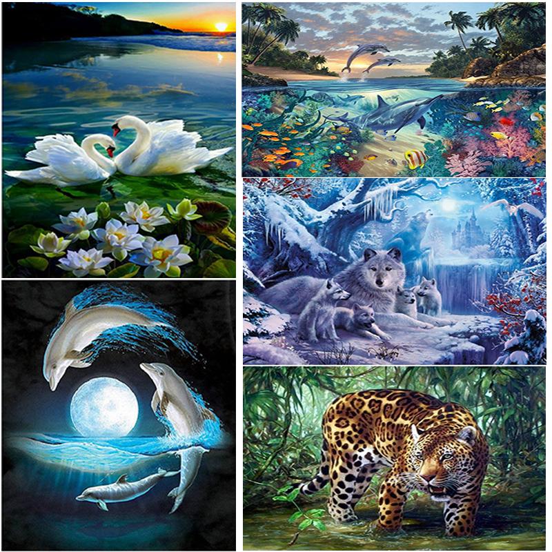 Paintings DIY 5D Diamond Painting Landscape Lake Embroidery Animal Cross Stitch Full Round Drill Mosaic Rhinestones Art Home Decor 
Paintings DIY 5D Diamond Painting Landscape Lake Embroidery Animal Cross Stitch Full Round Drill Mosaic Rhinestones Art Home Decor