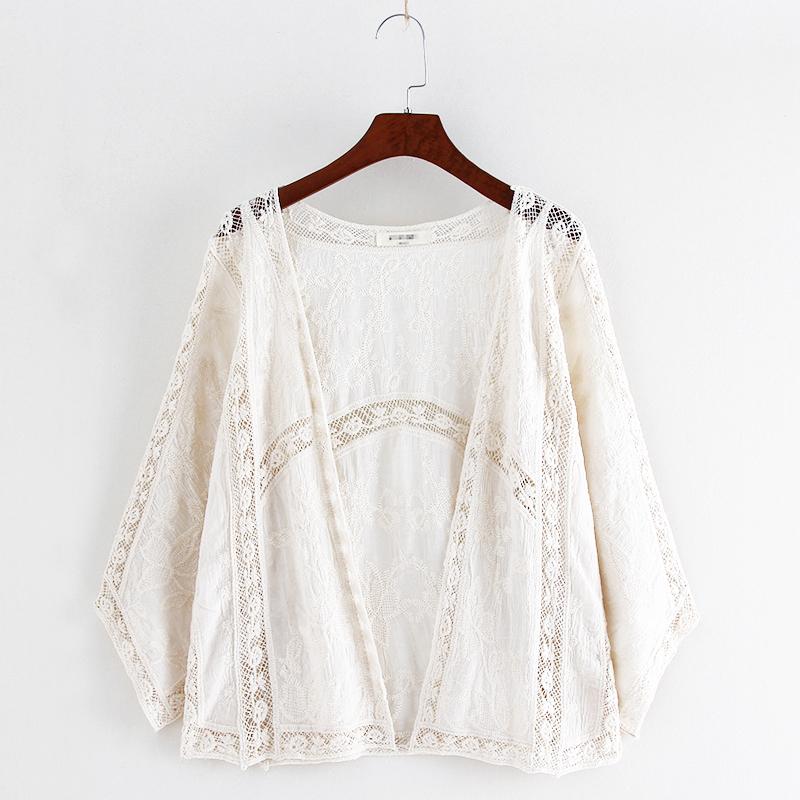 Summer Shawl-Style Blouse Women'S Bat Shirt Thin Sun Protection Clothing Lace Shirt With Suspender Skirt Cardigan Jacket, White
Summer Shawl-Style Blouse Women'S Bat Shirt Thin Sun Protection Clothing Lace Shirt With Suspender Skirt Cardigan Jacket, White