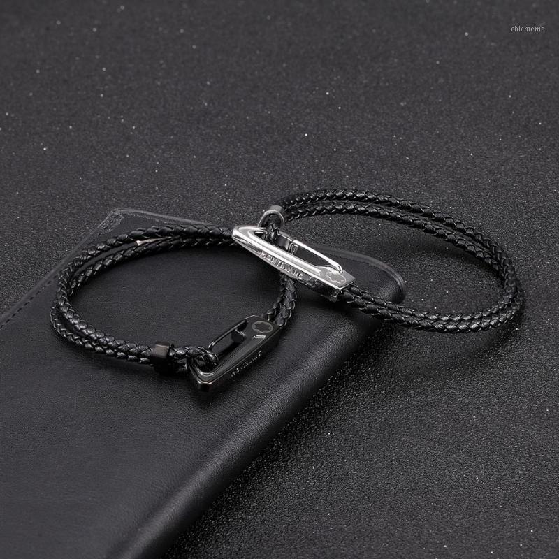 MOGE Trendy Men Bracelets Stainless Steel Geunine Braided Leather Bracelets Men Wristband Bangle Fashion Jewelry Gift1