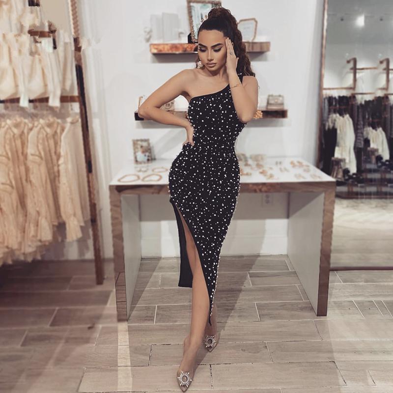 Free Shipping 2020 New Chic Elegant Pearl Design Sexy One Shoulder Design Celebrity Party Club Bandage Midi Dress, Black
Free Shipping 2020 New Chic Elegant Pearl Design Sexy One Shoulder Design Celebrity Party Club Bandage Midi Dress, Black