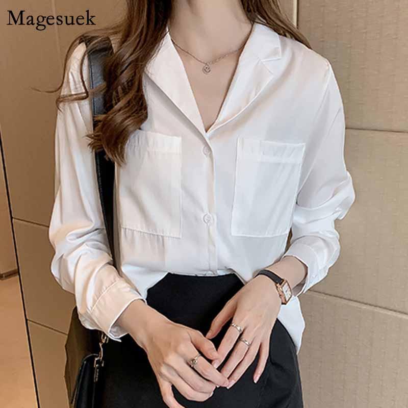 2020 Fashion Solid Loose Blouse Long Sleeve Shirts Blusas Plus Size Casual Women Tops Blouse Notched Office Lady Clothes 8875, White
2020 Fashion Solid Loose Blouse Long Sleeve Shirts Blusas Plus Size Casual Women Tops Blouse Notched Office Lady Clothes 8875, White