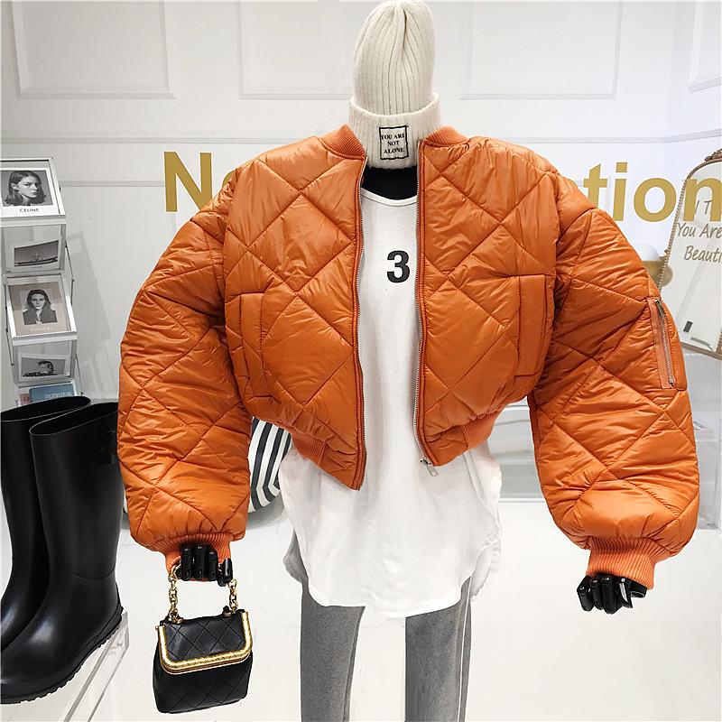 2020 autumn and winter new products woman all-match short quilted baseball uniform casual long-sleeved zipper loose jacket, Black
2020 autumn and winter new products woman all-match short quilted baseball uniform casual long-sleeved zipper loose jacket, Black