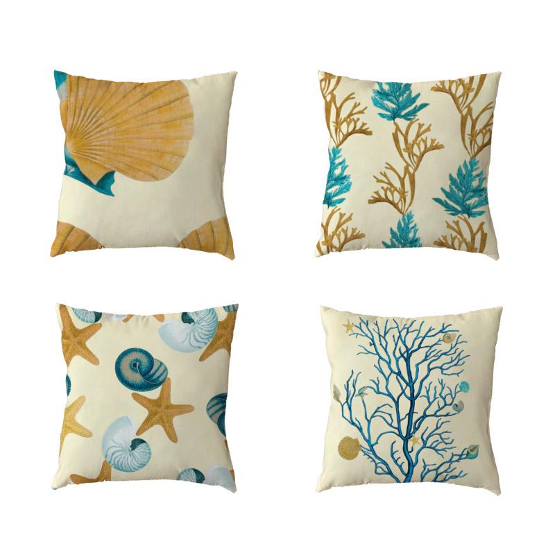 High Quality Cushion Cover 45x45cm Seagrass Starfish Shell Home Bedroom Sofa Drom Decoration Polyester Peach Skin Pillow Cases
High Quality Cushion Cover 45x45cm Seagrass Starfish Shell Home Bedroom Sofa Drom Decoration Polyester Peach Skin Pillow Cases