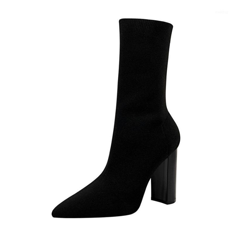 2020 Autumn High Heel Pointed Boots Women Sexy Nightclub Ankle Boots Fashion Knitting Slim Ladies Shoes Black Sliver 2.51
2020 Autumn High Heel Pointed Boots Women Sexy Nightclub Ankle Boots Fashion Knitting Slim Ladies Shoes Black Sliver 2.51