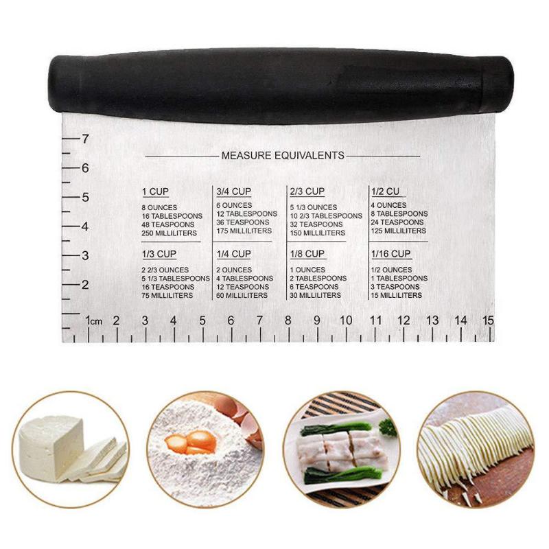 New Kitchen Dough Cutter Scraper Dough Knife Divider Flour Pastry Cake Pizza Cutting Tools Stainless Steel Kitchen Gadget 
New Kitchen Dough Cutter Scraper Dough Knife Divider Flour Pastry Cake Pizza Cutting Tools Stainless Steel Kitchen Gadget