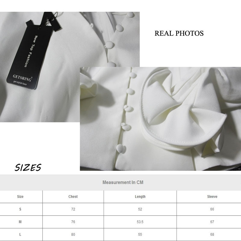 GETSRING Blouse Shirt Vintage V Neck White Ruffle lantern Shirts Top Women 2020 girls Blouses