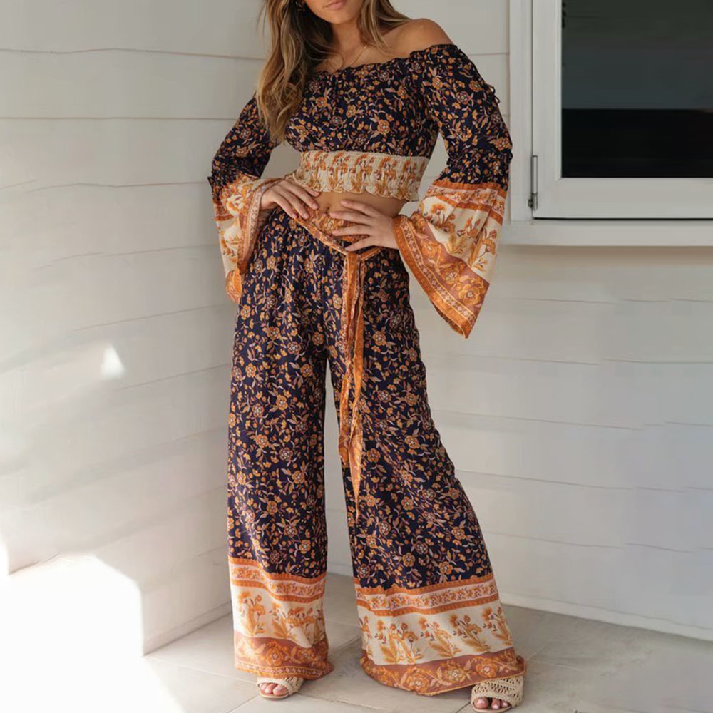 2021 Female Floral Printing Two Sets of Block Parts Summer Beach Holiday Women's Suits Vintage Shirt Bohemian Suit Clothes Zevn, Yellow
2021 Female Floral Printing Two Sets of Block Parts Summer Beach Holiday Women's Suits Vintage Shirt Bohemian Suit Clothes Zevn, Yellow