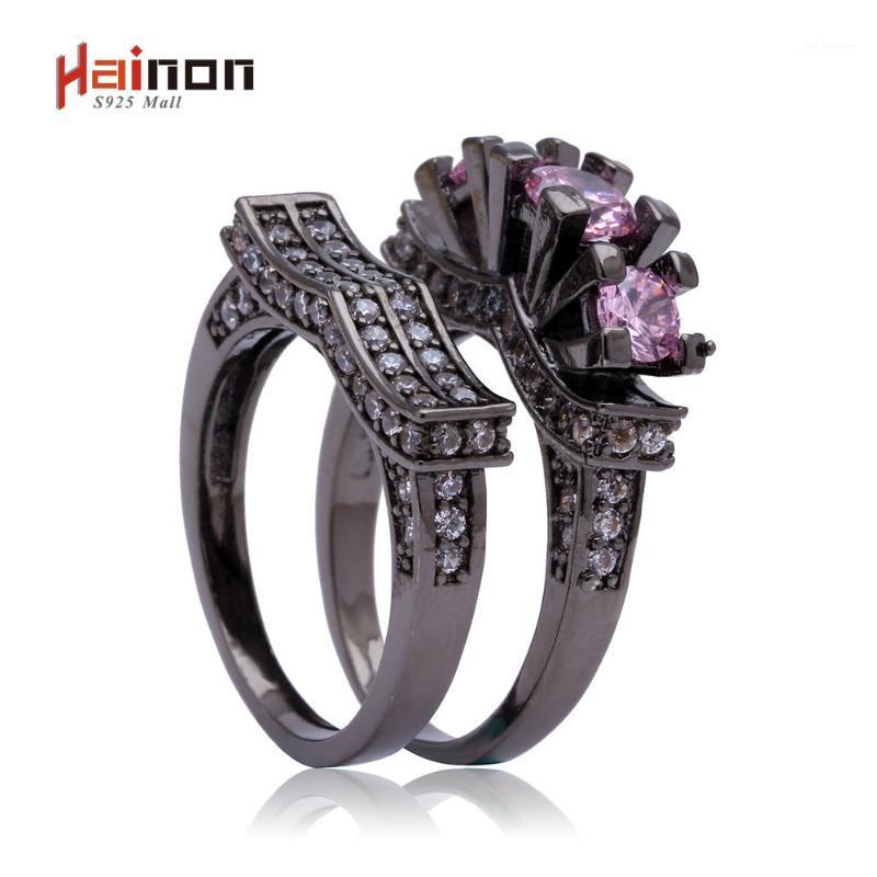 black gun women Wedding band pink white color zircon luxury lady fashion jewellery Engagement Ring paved cz zircon jewelry1
black gun women Wedding band pink white color zircon luxury lady fashion jewellery Engagement Ring paved cz zircon jewelry1