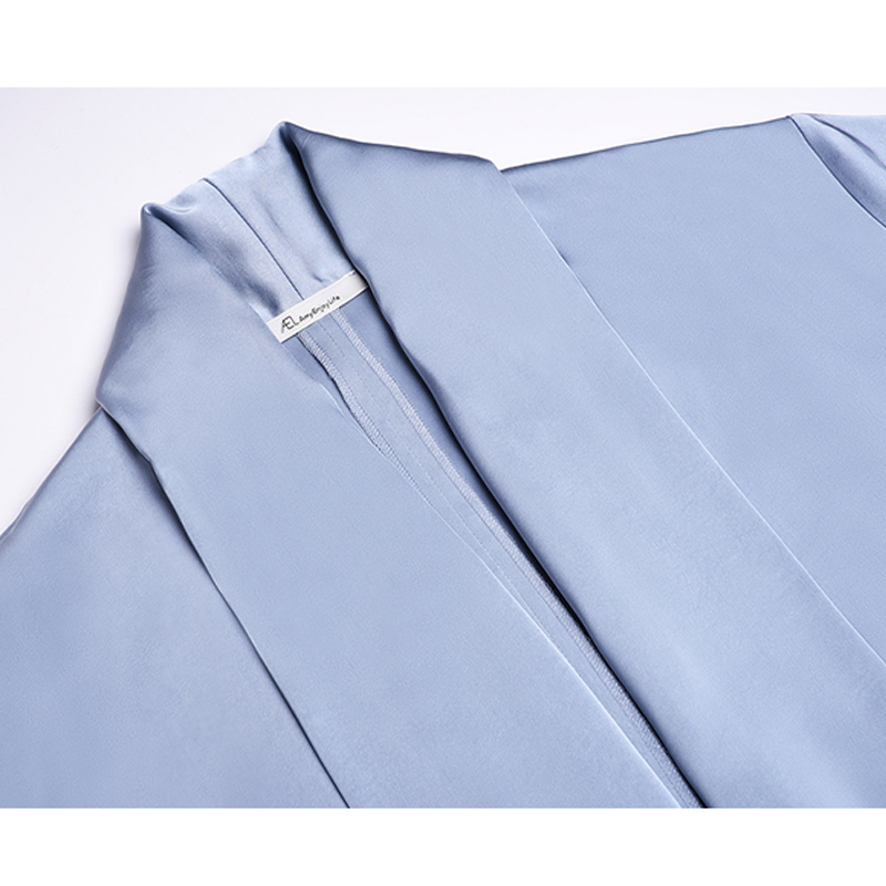 AEL Women's Long Trench Windbreaker Outwear Cardigan Thin Women Satin Blouses Shirts Overlong Summer Women Tops Female 201211