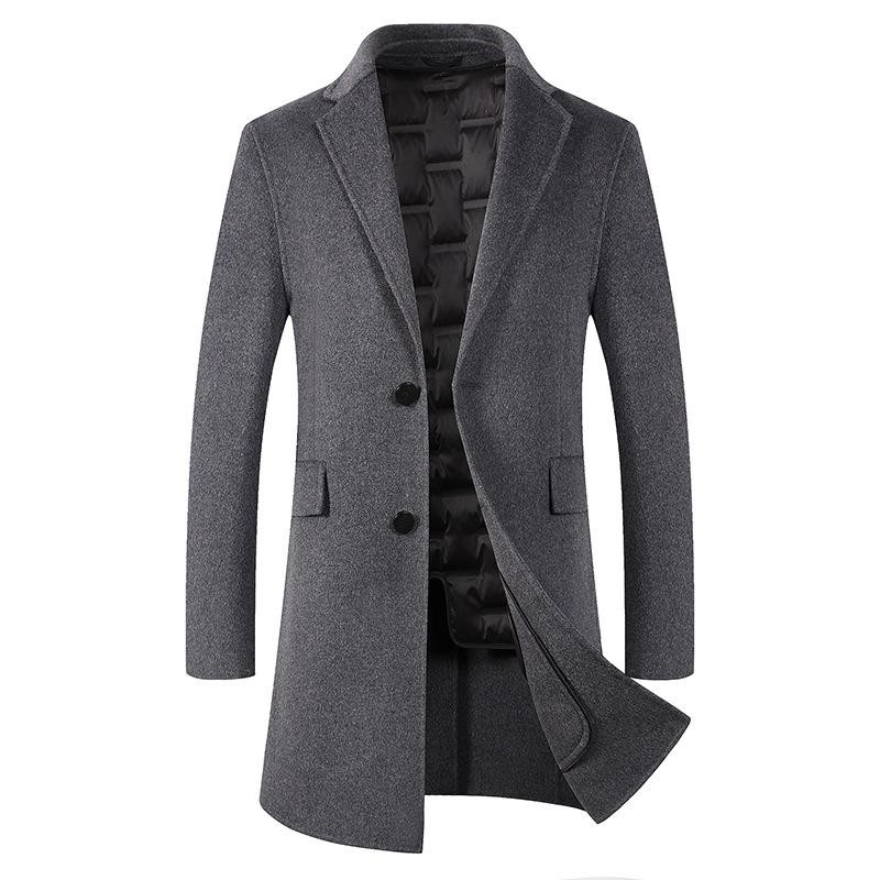 Men's large winter solid color mid long detachable 90 down inner jacket, Black
Men's large winter solid color mid long detachable 90 down inner jacket, Black