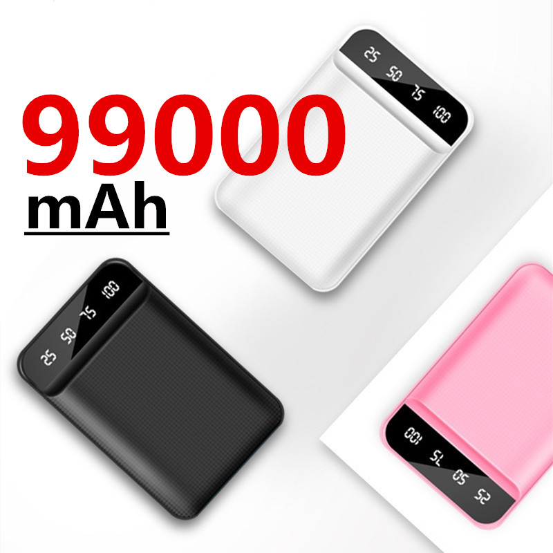 Mini 99000mAh Portable Power Bank 2 USB LCD Digital Display Fast Charging External Battery Powerbank For iPhone Xiaomi Huawei
Mini 99000mAh Portable Power Bank 2 USB LCD Digital Display Fast Charging External Battery Powerbank For iPhone Xiaomi Huawei