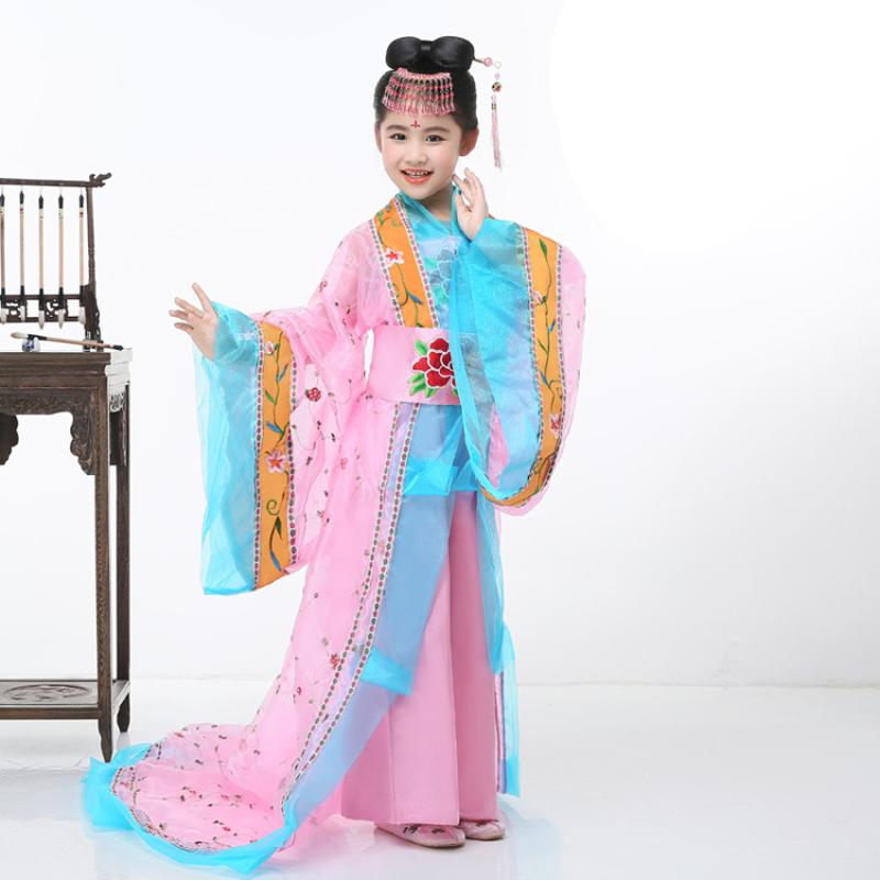Girls Ancient Dramaturgic Dress Chinese Girl's Big Trailing Perform Costumes Children Ancientry Fairy Princess Clothing Cosplay, Pink
Girls Ancient Dramaturgic Dress Chinese Girl's Big Trailing Perform Costumes Children Ancientry Fairy Princess Clothing Cosplay, Pink