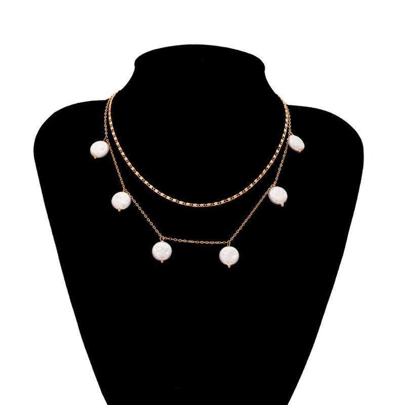 Vintage Metal Pearl Shaped Beads Multilayer Necklace Women's Jewelry Gift Pendant Necklace Gift Ethnic Bohemian Choker A1
Vintage Metal Pearl Shaped Beads Multilayer Necklace Women's Jewelry Gift Pendant Necklace Gift Ethnic Bohemian Choker A1