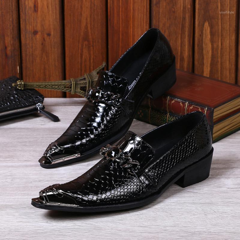 Christia Bella Personalized Fashion Male Serpentine Genuine Leather Highten Shoes Big Size Metal Pointed Toe Men's Party Shoes1, Black
Christia Bella Personalized Fashion Male Serpentine Genuine Leather Highten Shoes Big Size Metal Pointed Toe Men's Party Shoes1, Black