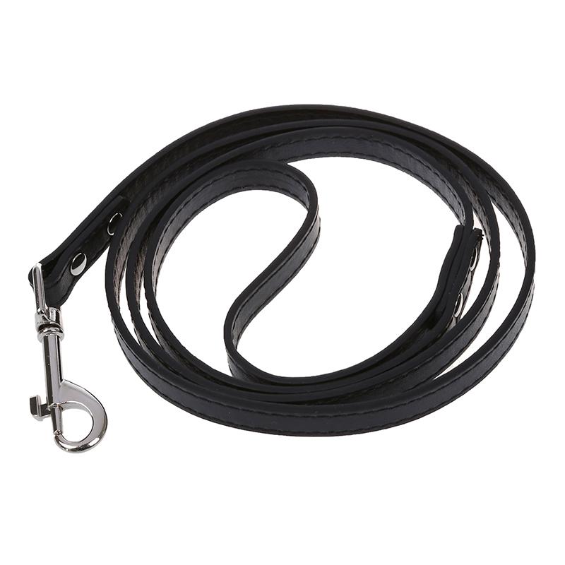 Black fashionable leather strap for pet dog 12" 120 * 1.5cm