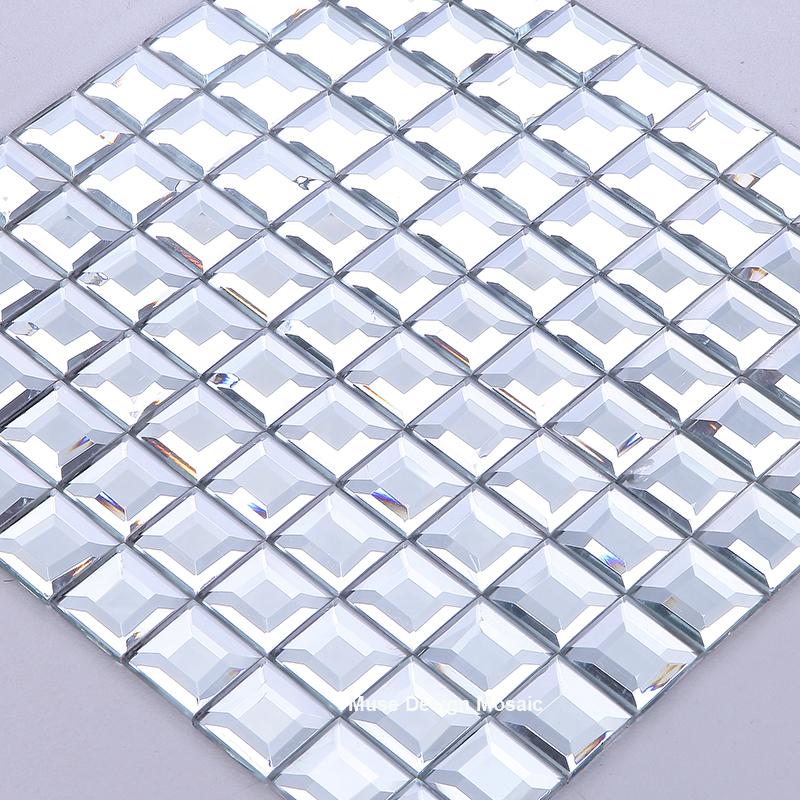 Glossy 5 beveled edges Crystal Diamond Mirror Glass Mosaic Tiles for KTV showroom Display cabinet DIY decorate wall sticker, Silver
Glossy 5 beveled edges Crystal Diamond Mirror Glass Mosaic Tiles for KTV showroom Display cabinet DIY decorate wall sticker, Silver