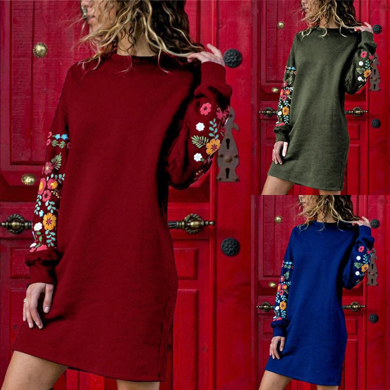 Ladies Winter Long Sleeve Embroidered hoodieSweater Dress Women Autumn Winter Casual Long Sleeve Floral Embroidery Sweatshirt, Green
Ladies Winter Long Sleeve Embroidered hoodieSweater Dress Women Autumn Winter Casual Long Sleeve Floral Embroidery Sweatshirt, Green