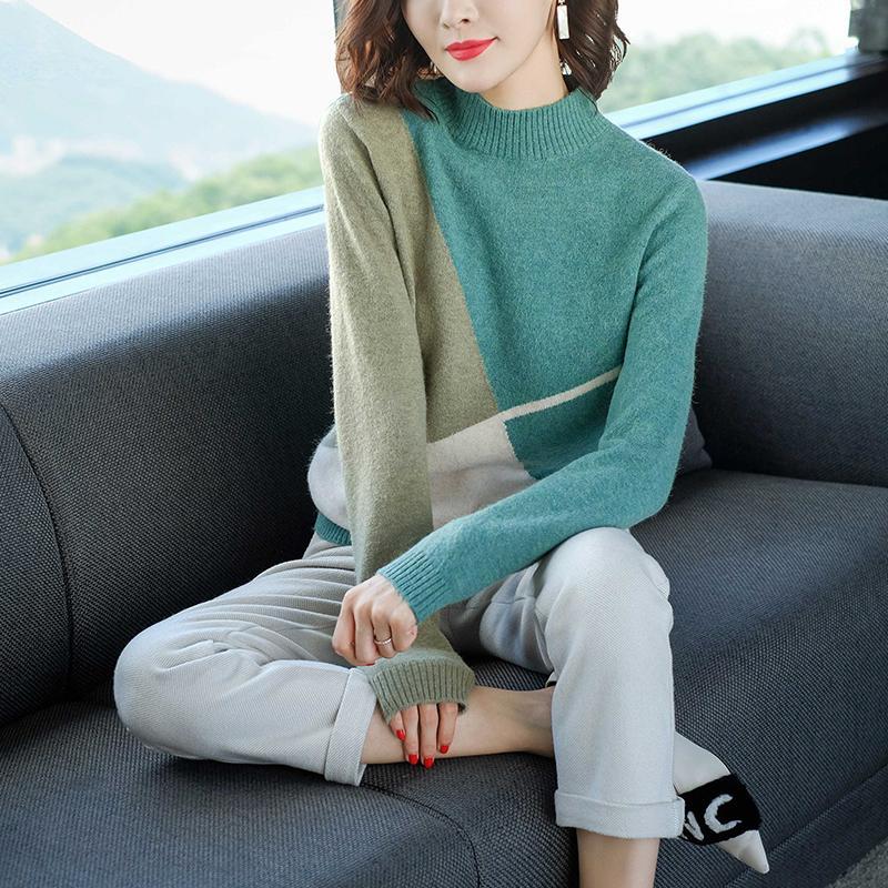 Woman Sweaters Patchwork Fashion Cashmere and Wool Knitted Jumpers Winter Hot Sale Ladies Jumpers 2Colors Warm Woolen Knit Cloth1, As picture2
Woman Sweaters Patchwork Fashion Cashmere and Wool Knitted Jumpers Winter Hot Sale Ladies Jumpers 2Colors Warm Woolen Knit Cloth1, As picture2