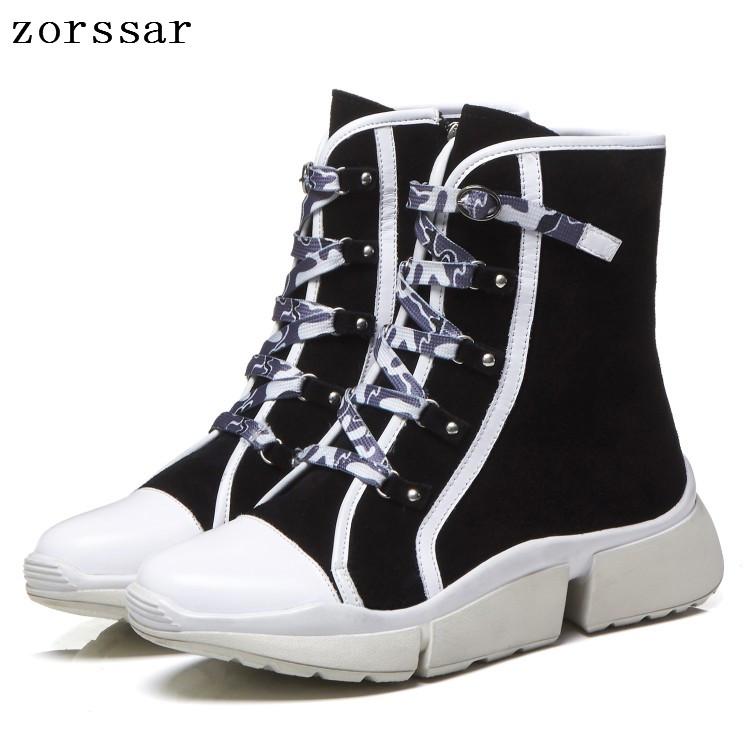 Zorssar} 2021 Cross-tied Casual Sneakers Womens short Boots Suede Leather Flat Platform ankle boots women spring Autumn shoes, Black
Zorssar} 2021 Cross-tied Casual Sneakers Womens short Boots Suede Leather Flat Platform ankle boots women spring Autumn shoes, Black