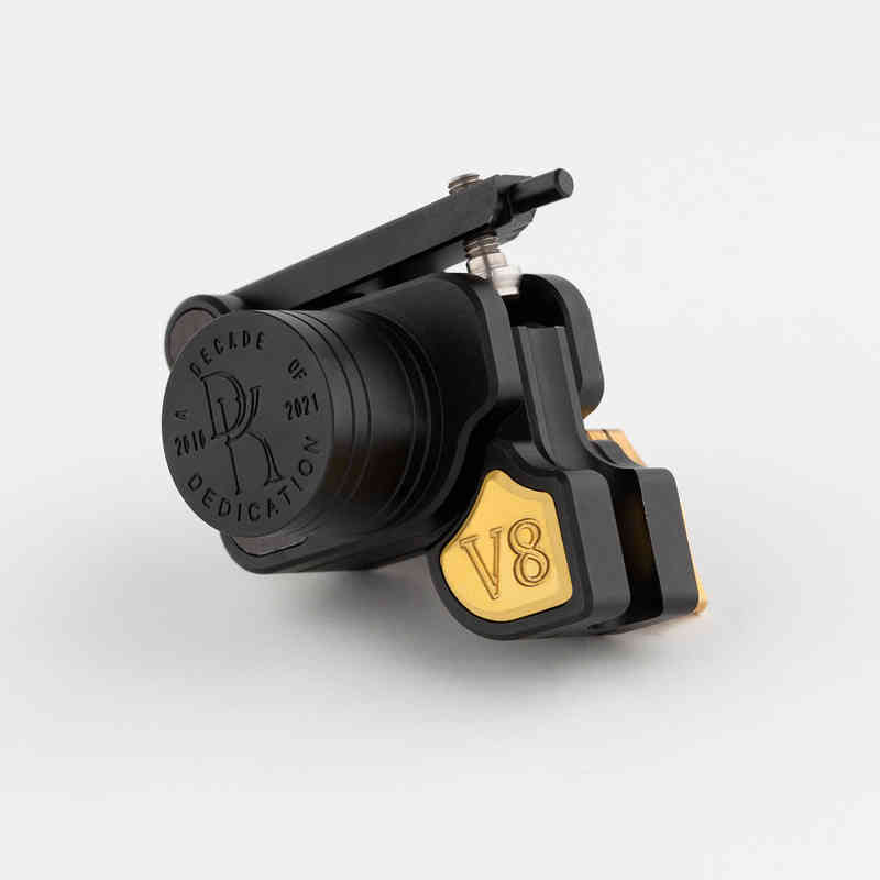 DK V8 Rotary Tattoo Machine Commemorative Japan Coreless Motor Rotary Tattoo Machine Gun Liner Shader Gray & Black Color 220108