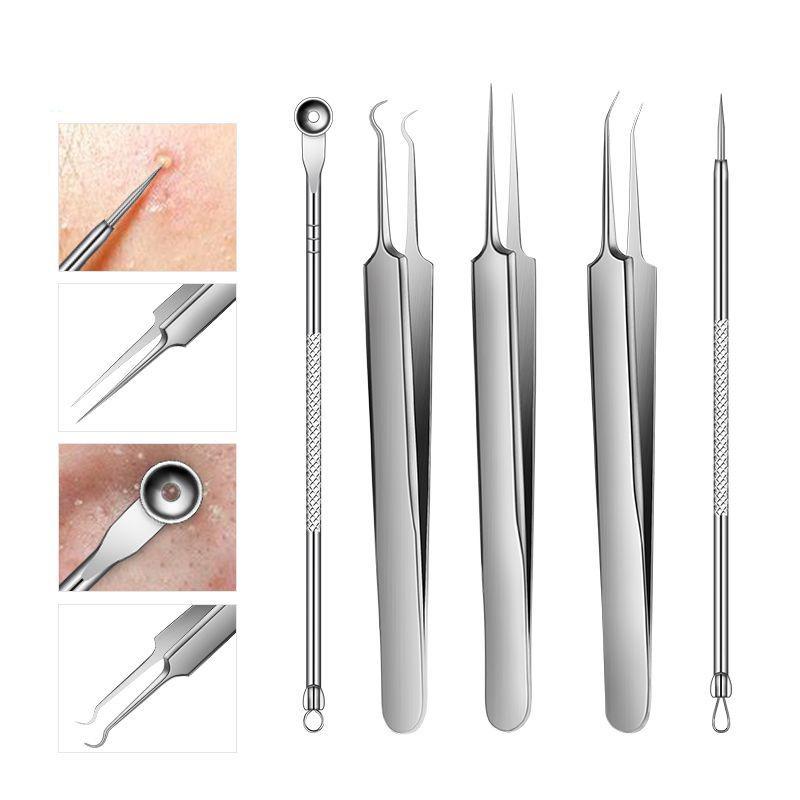 5pcs/Box Blackhead Remover Acne Clip Pimple Needles Pin Stainless Steel Facial Black Spot Pore Cleaner Beauty Skin Care Tool Set
5pcs/Box Blackhead Remover Acne Clip Pimple Needles Pin Stainless Steel Facial Black Spot Pore Cleaner Beauty Skin Care Tool Set