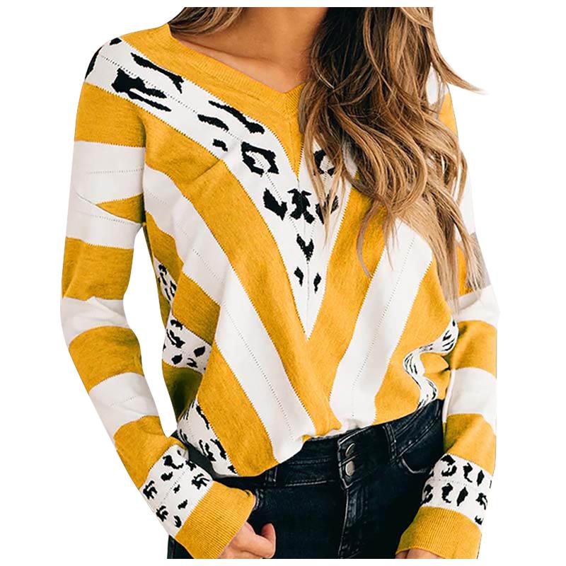 Feitong Women T-shirts Casual Candy Color Matching Striped Printing V-neck Long Sleeve Funny Tops Female T-shirt Oversize, Black
Feitong Women T-shirts Casual Candy Color Matching Striped Printing V-neck Long Sleeve Funny Tops Female T-shirt Oversize, Black