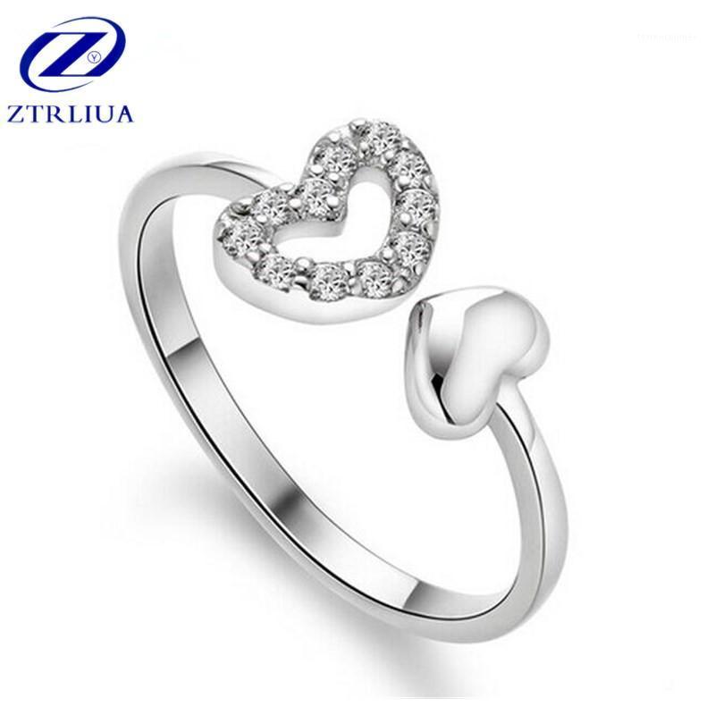 Cluster Rings Factory Direct 925 Sterling Silver Jewelry Small Fresh Double Heart-shaped Love Micro-inlaid Crystal Opening SR1321
Cluster Rings Factory Direct 925 Sterling Silver Jewelry Small Fresh Double Heart-shaped Love Micro-inlaid Crystal Opening SR1321