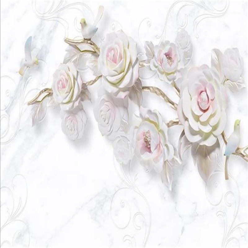 Custom wallpapers modern wallpaper for living room 3D relief wallppaers rose flower and bird marble wallpaper background wall1, As pic
Custom wallpapers modern wallpaper for living room 3D relief wallppaers rose flower and bird marble wallpaper background wall1, As pic