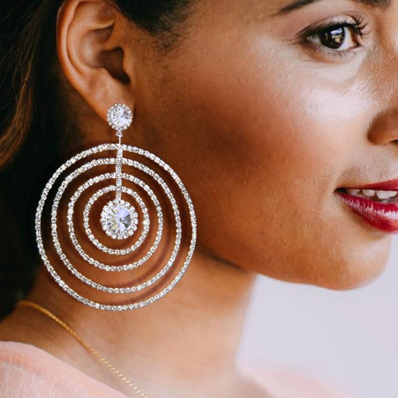 Stonefans 2PCS New Big Circle Round Hoop Earrings for Women's Fashion Wedding Star Crystal Drop Earrings Elegant Jewelry Gifts
Stonefans 2PCS New Big Circle Round Hoop Earrings for Women's Fashion Wedding Star Crystal Drop Earrings Elegant Jewelry Gifts